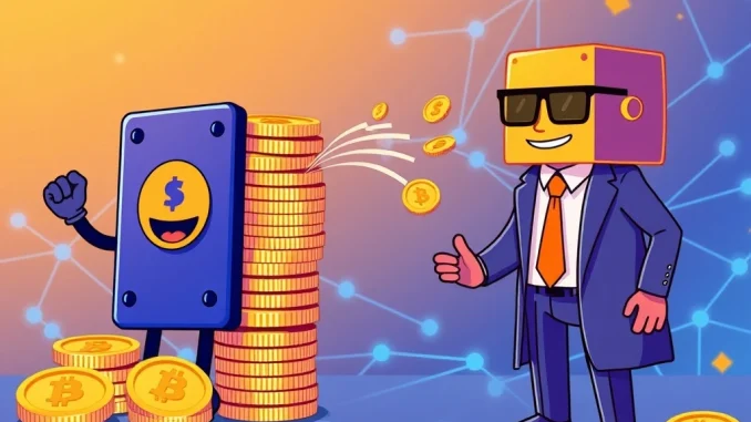 Massive Pump.fun Transfer: $55M PUMP Tokens Sent to Wintermute for Enhanced Market Making A large transfer of PUMP tokens from Pump.fun to Wintermute, symbolizing enhanced crypto liquidity through market making.