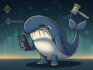 A PUMP whale character looking distraught over a significant crypto investor loss caused by a Binance delay.