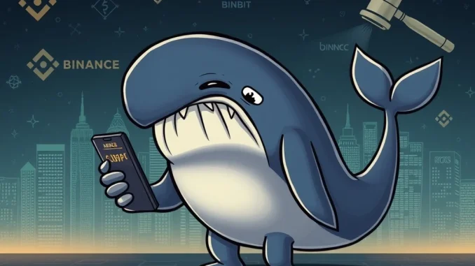 A PUMP whale character looking distraught over a significant crypto investor loss caused by a Binance delay.