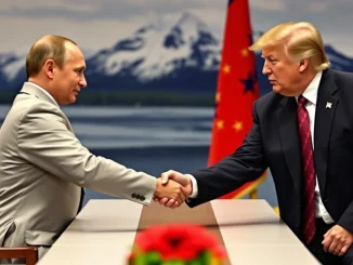 A historic **Putin Trump summit** in Alaska, symbolizing a critical moment for international diplomacy and US-Russia relations.