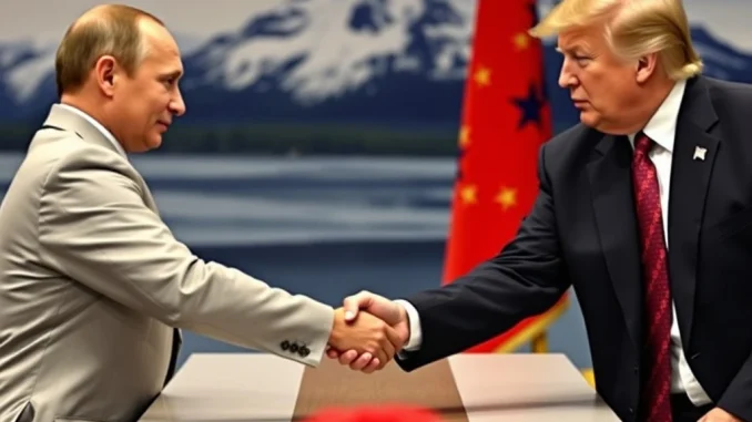 Putin Trump Summit: A Crucial Alaska Meeting for Global Stability A historic **Putin Trump summit** in Alaska, symbolizing a critical moment for international diplomacy and US-Russia relations.