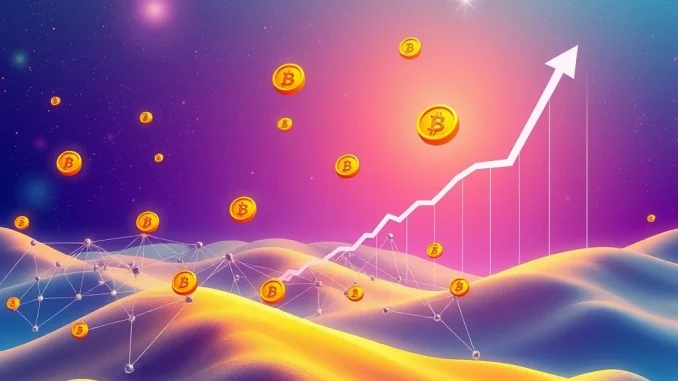 A visual representation of the Qubetics Airdrop and Mainnet Launch, showing TICS Token growth and future potential.