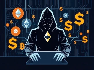 Visualizing a **Radiant Capital hacker's** significant **ETH purchase**, highlighting illicit crypto movements and on-chain activity.