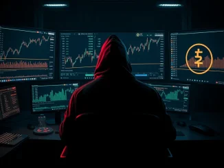 Illustrates a **Radiant Capital** hacker's digital profit growth from stolen funds through ETH trading, symbolizing cybercrime's financial gains.