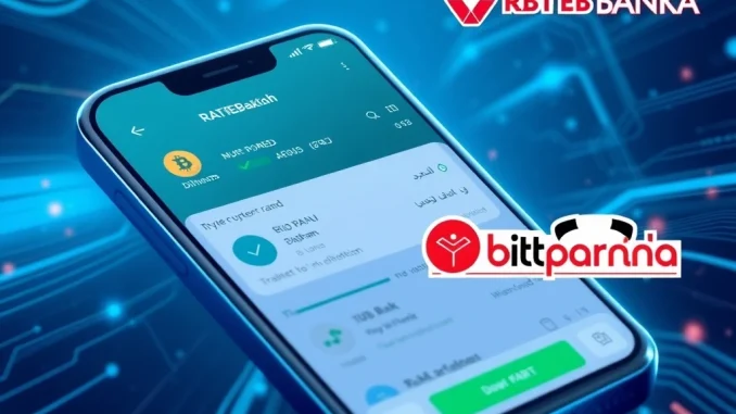 RAKBANK mobile app enabling UAE crypto trading in AED with Bitpanda integration