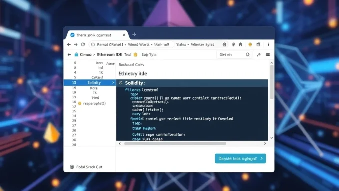 Remix Ethereum IDE for smart contract development in a browser