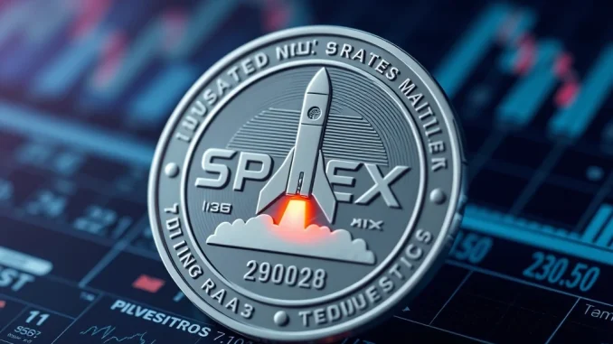 Digital tokens for SpaceX and private equity investments on a blockchain platform