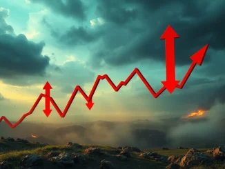 Chart showing RESOLV's dramatic price crash amidst a crypto market correction, highlighting extreme token volatility.