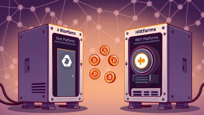 Riot Platforms: Crucial $15.1M Sale of Bitfarms Shares Signals Strategic Shift Riot Platforms divests Bitfarms shares, signifying a strategic shift in the Bitcoin mining sector.