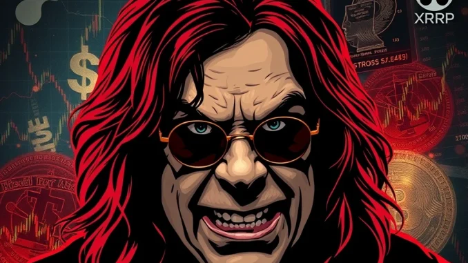 Ripple CTO David Schwartz's surprising admission about an Ozzy Osbourne Q&A, set against a backdrop of a surging meme coin chart, highlights crypto market volatility.