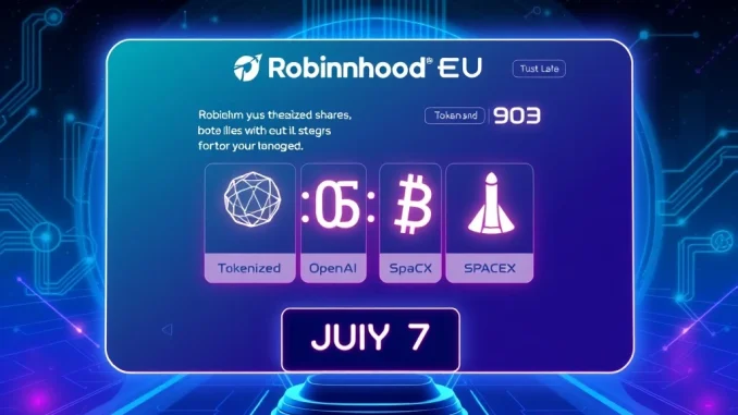Robinhood EU tokenized shares of OpenAI and SpaceX promotional offer