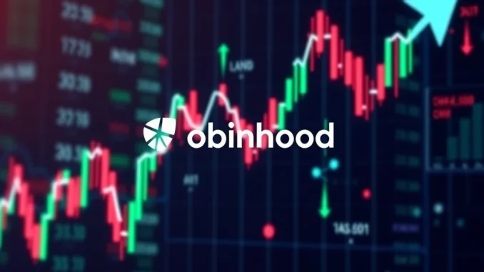 Robinhood stock surges to an all-time high on a digital trading chart