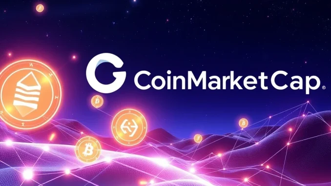 A digital representation of RUVI AI and Ethereum symbols connected by data lines, illustrating the growth potential from the CoinMarketCap partnership for crypto investment.