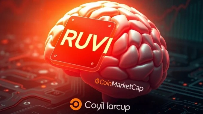 Ruvi AI Surges: Early Investors Eye 88% Gains as It Outperforms Solana Amid CoinMarketCap Partnership Ruvi AI logo rising above Solana, symbolizing its outperformance and investor gains following a CoinMarketCap partnership.