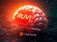 Ruvi AI logo rising above Solana, symbolizing its outperformance and investor gains following a CoinMarketCap partnership.