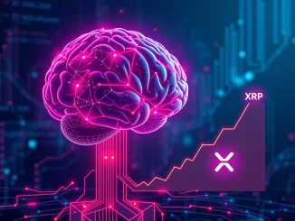 Visualizing Ruvi AI's impressive growth, symbolizing its outperformance over XRP and highlighting its potential as a leading AI crypto.