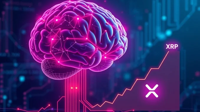 Visualizing Ruvi AI's impressive growth, symbolizing its outperformance over XRP and highlighting its potential as a leading AI crypto.