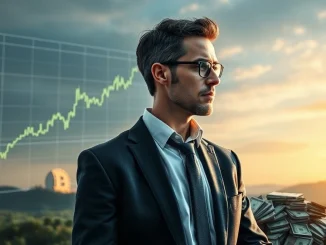 A graph showing S&P 500 gains alongside a discerning investor, highlighting the shift to high-quality stocks.