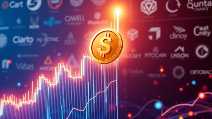 Visualizing the remarkable SAHARA token price surge, highlighting the impact of strategic crypto exchange listings.