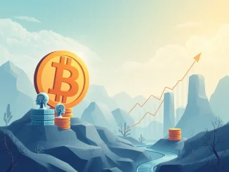 An illustration of Bitcoin symbols and AI network connections, representing Satsuma's successful Bitcoin funding round and its focus on decentralized AI.