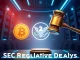 SEC delays Bitcoin ETF and Solana ETF decisions in a regulatory review scene