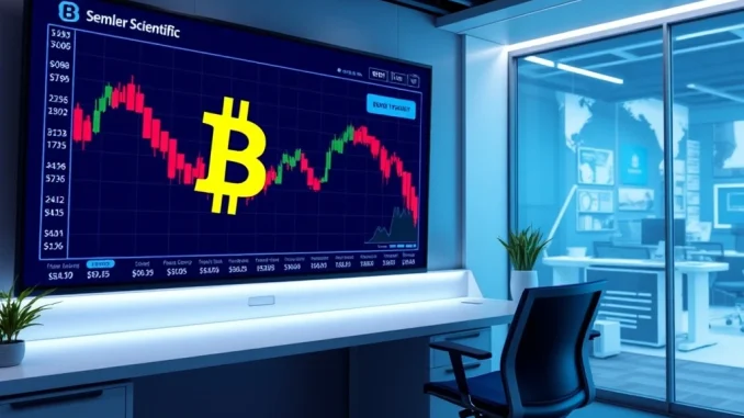 Semler Scientific's Bold Bitcoin Move: 187 BTC Purchase Boosts Holdings to 4,636 with 29% YTD Yield Semler Scientific's Bitcoin investment strategy displayed on a digital screen with BTC charts.