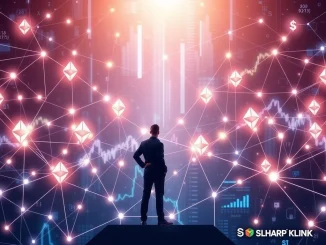 Joseph Chalom overseeing the integration of institutional finance with Ethereum staking, symbolizing SharpLink's strategic pivot for ETH yield.