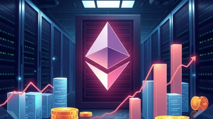 SharpLink Gaming's significant Ethereum holdings surge, depicting their strategic move into digital assets and staking rewards.