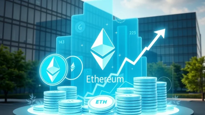 SharpLink Gaming's growing Ethereum holdings, symbolizing a strong digital asset strategy.