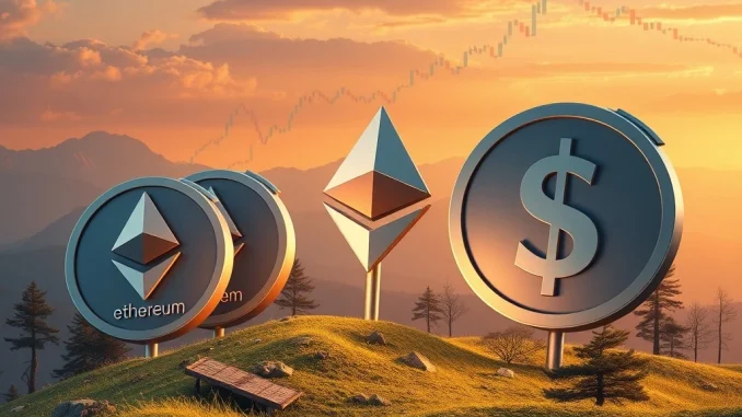Visual representation of SharpLink Gaming's significant Ethereum holdings, showcasing growth and strategic ETH treasury.