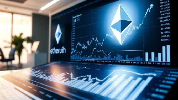 A visual representation of SharpLink Gaming's substantial Ethereum investment, showcasing growing ETH holdings within a corporate treasury strategy.