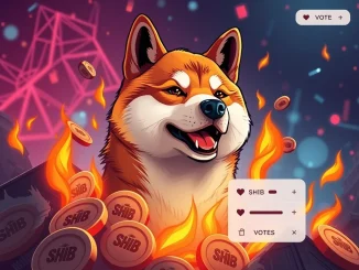Shiba Inu token burning with community voting on SHIB burn rate strategy