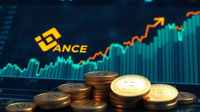 Illustration of high crypto APR potential with SIGN token on Binance Earn, symbolizing passive income growth.