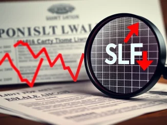A dramatic chart depicting SLF crypto's plunge, symbolizing extreme volatility and the impact of regulatory scrutiny on the digital asset market.