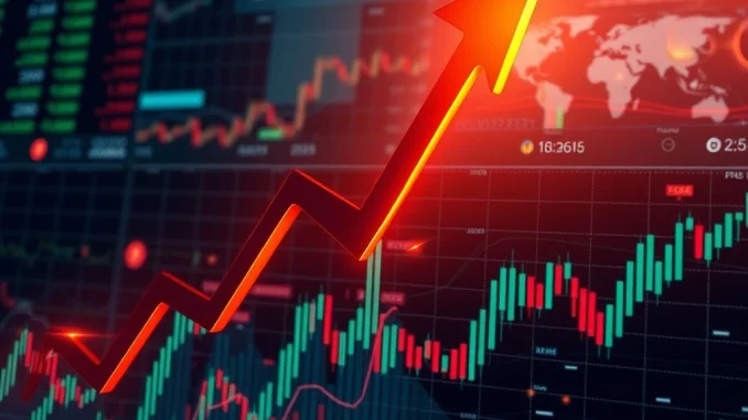A dynamic chart illustrating the dramatic SLF price surge, highlighting the high cryptocurrency volatility.