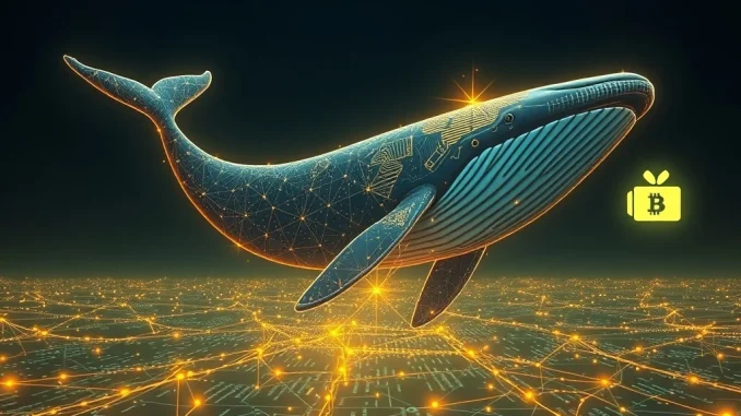Visualizing a significant SOL transfer of Solana tokens from a Binance exchange to an unknown wallet, highlighting the scale of the crypto whale transaction.