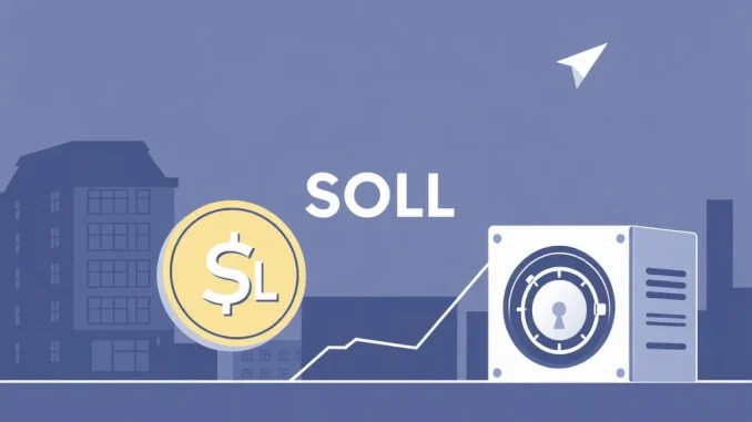 SOL Treasury's strategic acquisition of Solana SOL tokens, symbolizing growth in corporate crypto adoption.
