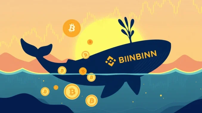 Visualizing a SOL whale moving $23.5M to Binance, representing significant market activity and on-chain movements impacting Solana deposit trends.