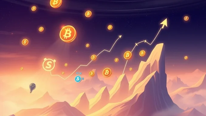A dynamic visual representing the Solana altcoin surge, with various digital assets rising amidst market volatility.