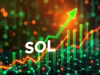 Dynamic Solana charts displaying strong bullish trends, symbolizing the potential for explosive SOL price growth.