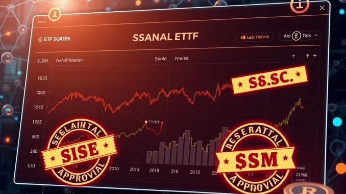 Solana ETF filings with SEC approval process visualized