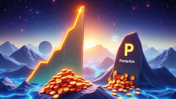 A visual representation of Let'sBonk's dramatic surge in Solana meme coin dominance over Pump.fun.