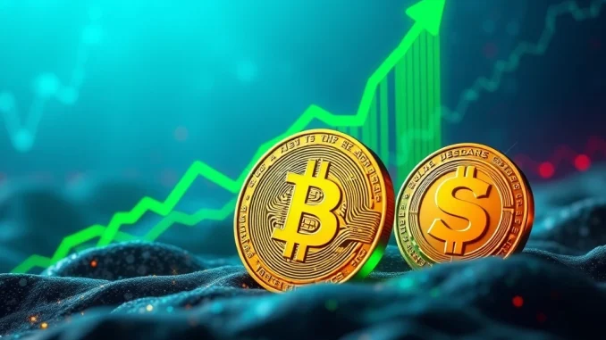 Digital chart showing explosive growth, representing MUTM's projected jump, reminiscent of Solana's rise, highlighting crypto presale potential.