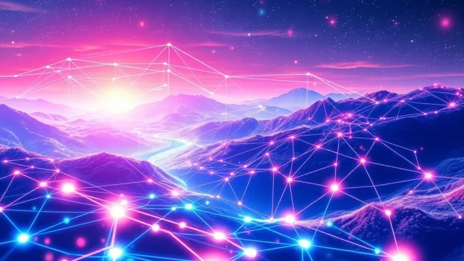 Visualizing Solana Network's block size upgrade, demonstrating enhanced scalability and efficient transaction throughput.