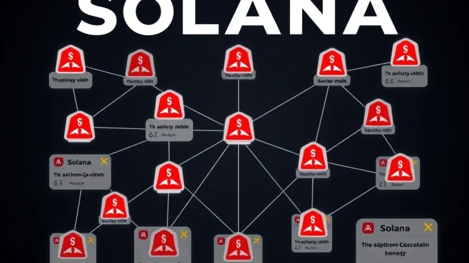 Shocking Solana News: Bubblemaps Uncovers 50% Token Distribution via 162 Creator-Controlled Wallets in Rugproof Launchpad Solana blockchain with suspicious token distribution highlighted by Bubblemaps