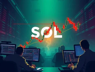 Solana price chart breaking critical support level in cryptocurrency market