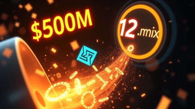 Illustrates the rapid $500M Pump.fun Token Sale on Solana, highlighting the intense retail investor FOMO and market dynamics.