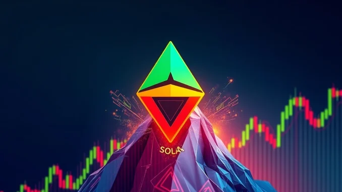 A visual chart showing Solana (SOL) breaking out of an ascending triangle pattern, signaling a potential **Solana rally**.