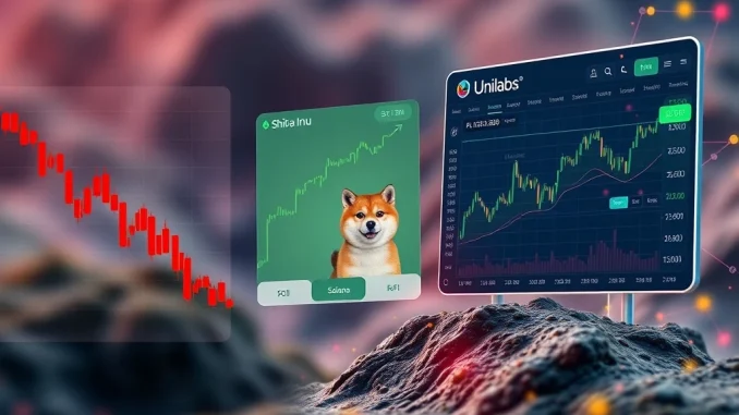 Solana's Critical Juncture: Why RSI Overbought Signals a Shift While Shiba Inu and Unilabs Soar Visualizing crypto market shifts: Solana's RSI overbought signal, Shiba Inu's price surge, and Unilabs Finance's AI-driven potential.