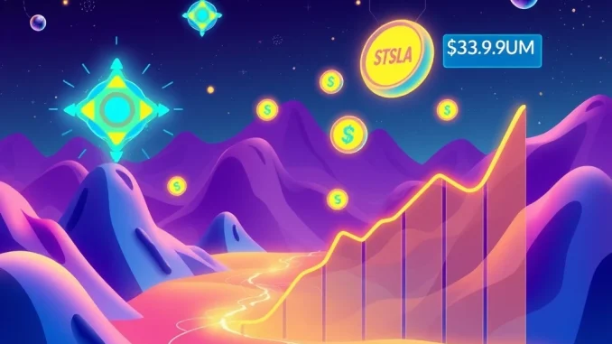 Solana RWA market growth with tokenized stocks like $TSLAx driving $37.9M AUM.